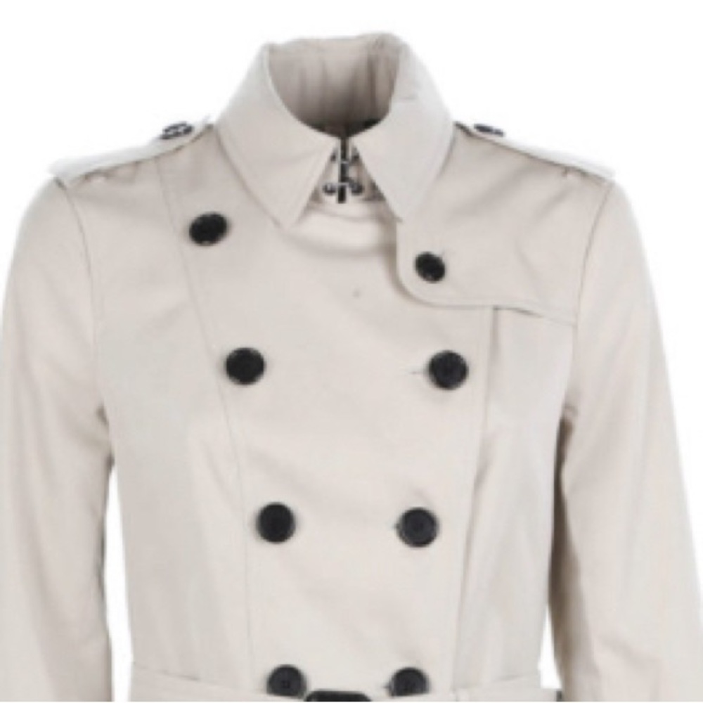 BURBERRY light gray Sandringham trench coat size  US 6 UK 8
💯 Authentic
